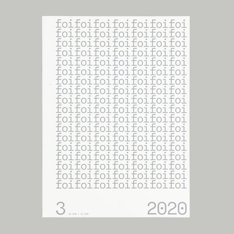 FOI 3 // graphic+editorial design magazine